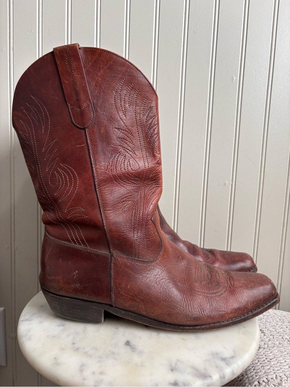 Vintage Bad Boys Western Cowboy Boots Men’s 11 Brown Leather VTG Southwestern